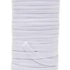 1/4" Width Braided Elastic Band/Elastic Rope White Stretch Knitted Elastic Cord for Sewing Accessories