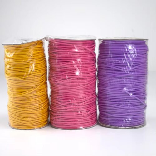 Ready to Ship High Quality Multi-colored Elastic Round Cord Polyester Latex Elastic Round Rope for Garments Shoes Outdoor Sports