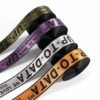 Custom Logo Wear Resistant Non-Elastic Jacquard Polyester Webbing for Bag Strap Pet Leash