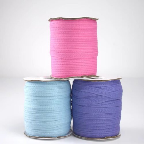 Detail-01 High Quality Eco-friendly 10mm Pure Cotton Wear-resistant Twill Herringbone Tape Herringbone Webbing for Bag Straps