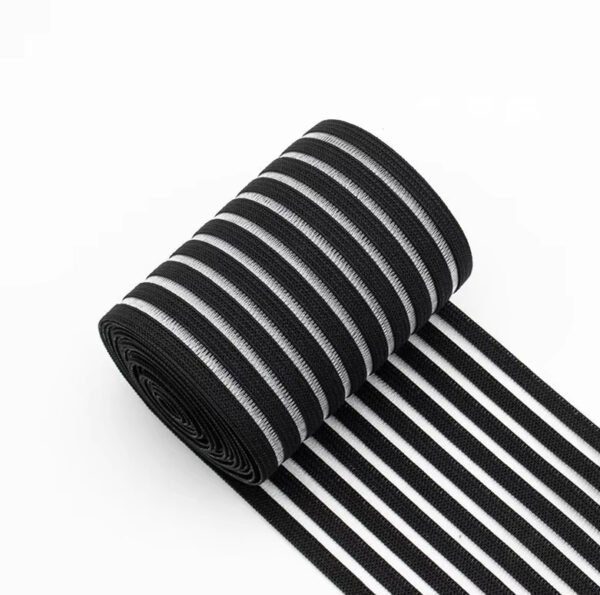 Detail-01 Custom Black Wide Breathable Medical Elastic Waistband Fish Silk Elastic Webbing for Abdominal Binder