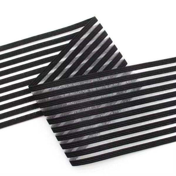 Detail-02 Custom Black Wide Breathable Medical Elastic Waistband Fish Silk Elastic Webbing for Abdominal Binder