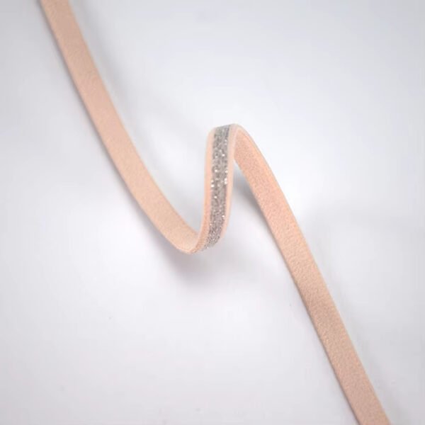 Detail-02 High Quality 5mm Soft Shiny Narrow Lingerie Elastic Band Nylon Bra Strap Elastic for Bras Swimwear Garment