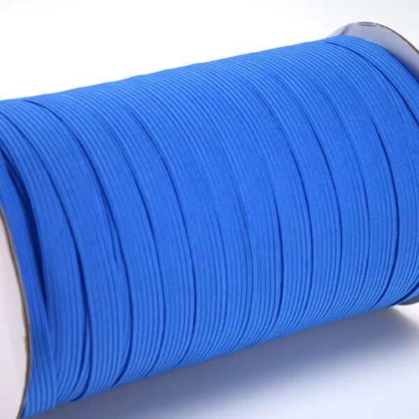 Detail-02 In Stock 5mm 6mm 9mm Multi-color Polyester Braided Elastic Band Elastic Braided Webbing for Apparel Shoes