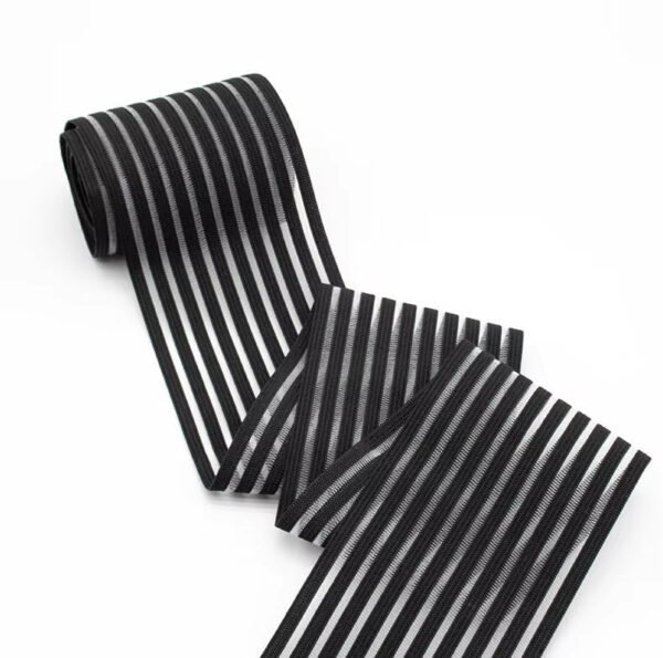 Detail-03 Custom Black Wide Breathable Medical Elastic Waistband Fish Silk Elastic Webbing for Abdominal Binder