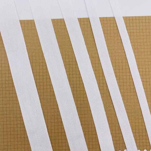 Custom Width Herringbone Pattern Thin Cotton Binding Tape Waistband Elastic Woven Webbing Trim