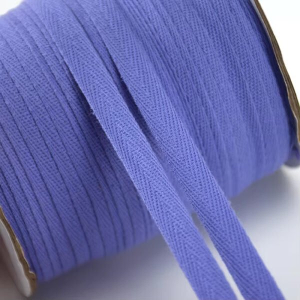 Detail-05 High Quality Eco-friendly 10mm Pure Cotton Wear-resistant Twill Herringbone Tape Herringbone Webbing for Bag Straps