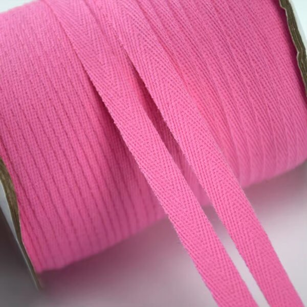 Detail-06 High Quality Eco-friendly 10mm Pure Cotton Wear-resistant Twill Herringbone Tape Herringbone Webbing for Bag Straps