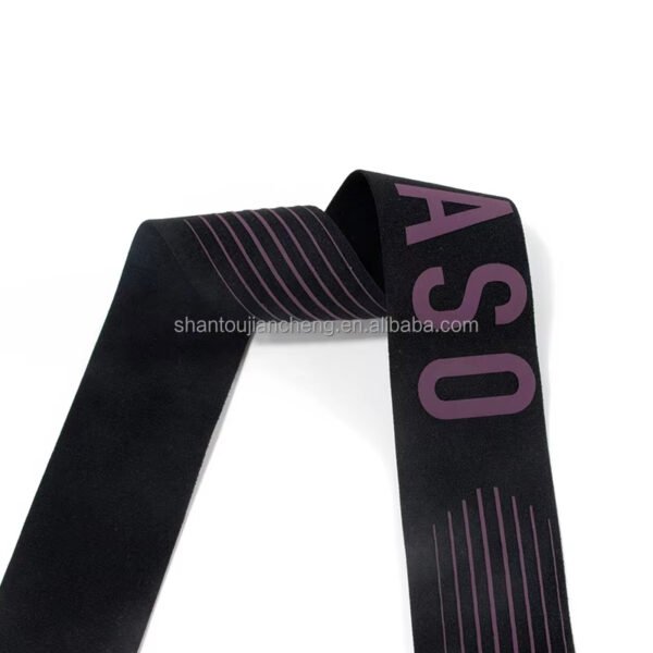 Low MOQ Custom Print Designer Wide Elastic Band With Brand for Lace Hair Lace Melt Band Wig Grip Headband