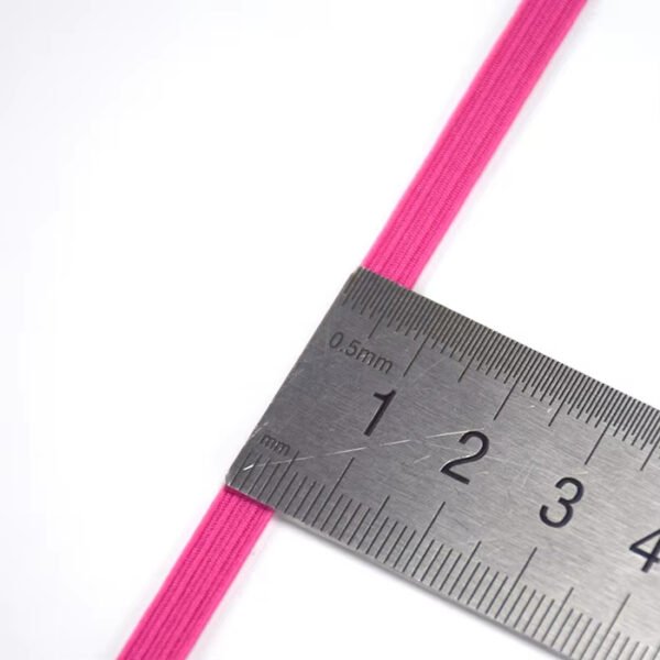 Detail-06 In Stock 5mm 6mm 9mm Multi-color Polyester Braided Elastic Band Elastic Braided Webbing for Apparel Shoes