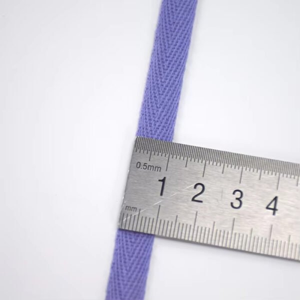 Detail-08 High Quality Eco-friendly 10mm Pure Cotton Wear-resistant Twill Herringbone Tape Herringbone Webbing for Bag Straps