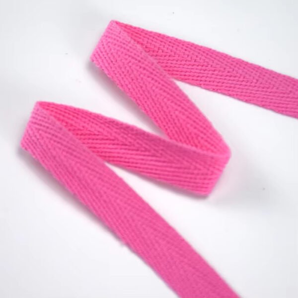 Detail-09 High Quality Eco-friendly 10mm Pure Cotton Wear-resistant Twill Herringbone Tape Herringbone Webbing for Bag Straps