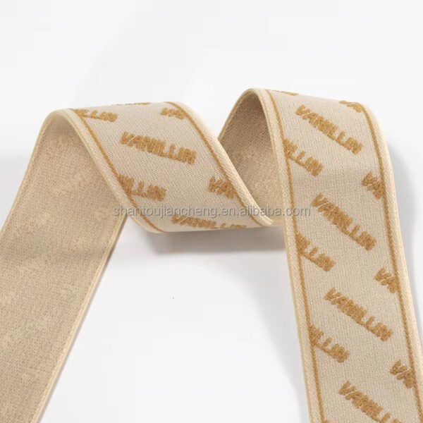 Low MOQ Custom Print Designer Wide Elastic Band With Brand for Lace Hair Lace Melt Band Wig Grip Headband