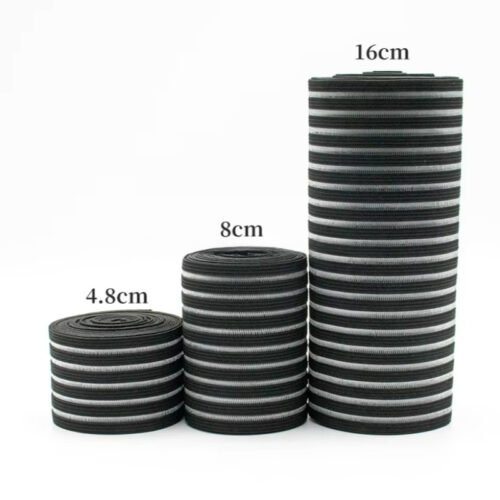 Custom Black Wide Breathable Medical Elastic Waistband Fish Silk Elastic Webbing for Abdominal Binder