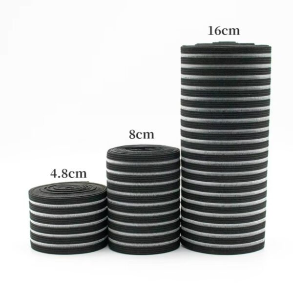 Custom Black Wide Breathable Medical Elastic Waistband Fish Silk Elastic Webbing for Abdominal Binder