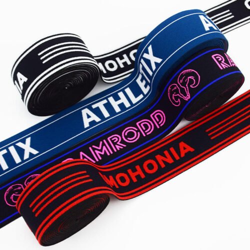 Low MOQ Custom Logo Jacquard Elastic Band for for Men Underwear Boxer Shorts Waistband Belt