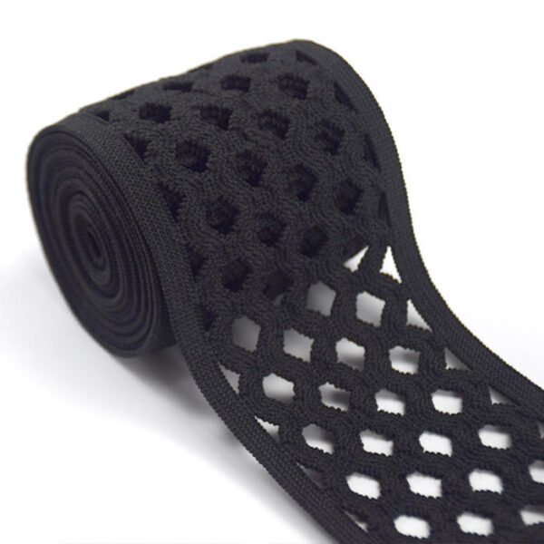 Black Mesh Elastic Band for Underwear Waistband Clothing Embellished Sports Pants