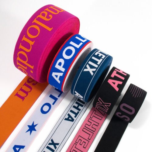Low MOQ Custom Print Designer Wide Elastic Band With Brand for Lace Hair Lace Melt Band Wig Grip Headband