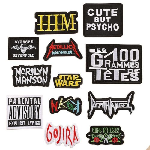 50pcs Random Assorted Styles Outdoors Embroidered Iron on Patches DIY Sew Applique Repair Patch