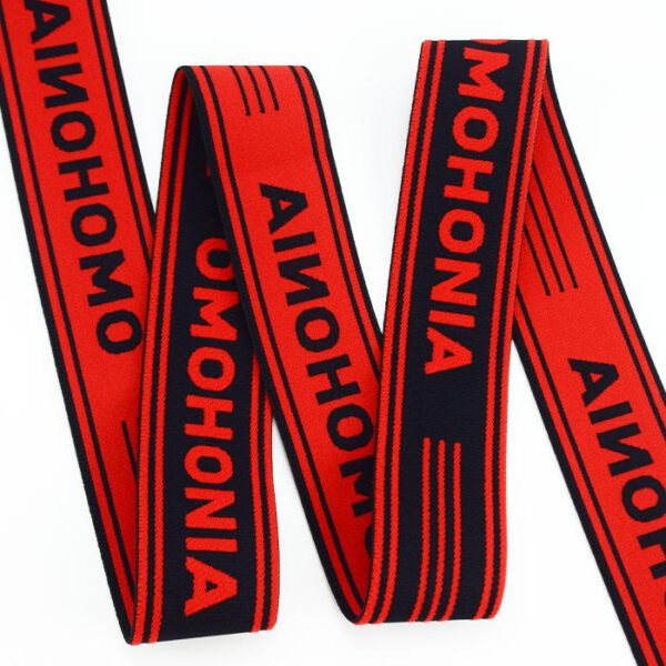 Low MOQ Custom Logo Jacquard Elastic Band for for Men Underwear Boxer Shorts Waistband Belt