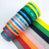 Main-02 100% Polyester 1.5 Inch Webbing Wholesale Red Green Stripe 1 Inch 2 Inch Seatbelt