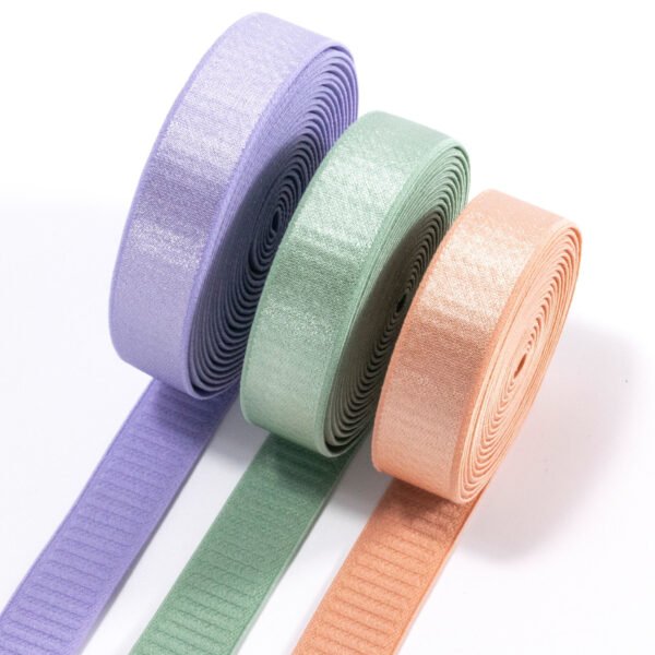 Main-02 Custom Elastic Band OEM ODM Soft Shiny Side Nylon Spandex Elastic Band Anti-slip Plush Underwear Bra Strap