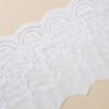 Factory Embroidery Lace Fabric Embroidered Lace Fabric Polyester White Embroidery Lace Trim for Dress