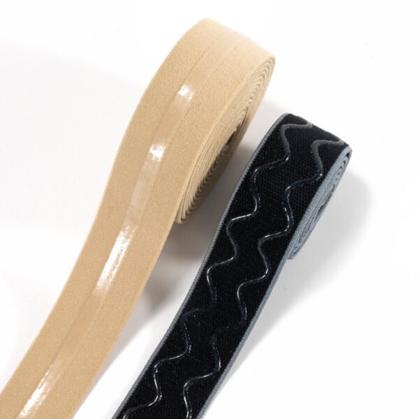 Wholesale Custom Eco-friendly Knitted Nylon Anti slip Elastic Band Silicone Elastic Webbing for Garment Shoes