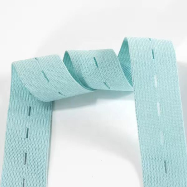 Main-03 Custom Multi-color Premium Nylon Buttonhole Elastic Band Adjustable Button Elastic Waistband for Maternity Wear