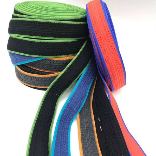 Custom Width Herringbone Pattern Thin Cotton Binding Tape Waistband Elastic Woven Webbing Trim