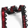 Main-03 Custom Jacquard logo Designer Braided Fluorescent Green Polyester Webbing Band for Garments Shoes Bags