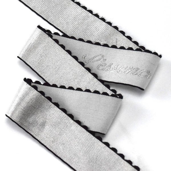 Custom Shiny Bra Shoulder Straps Nylon Bra Elastic With Custom logo for Woman Lingerie Tape