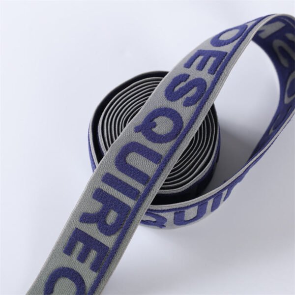 3D Embossed and Debossed Weaving Elastic Band Printed Band Underwear Jacquard Woven Knitted Nylon Elastic Band for Clothes