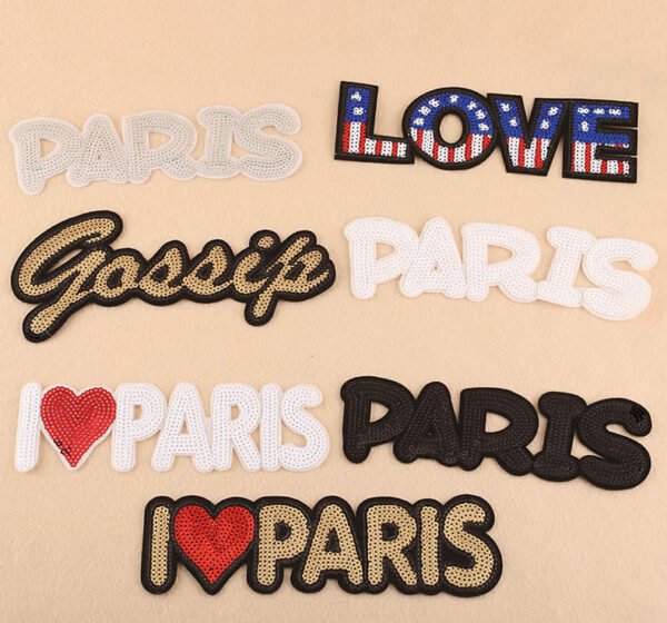 50pcs Random Assorted Styles Outdoors Embroidered Iron on Patches DIY Sew Applique Repair Patch