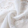 Factory Embroidery Lace Fabric Embroidered Lace Fabric Polyester White Embroidery Lace Trim for Dress