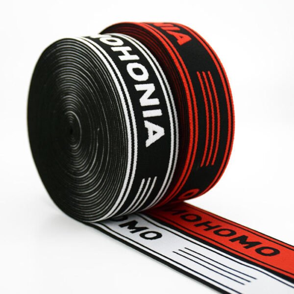 Low MOQ Custom Logo Jacquard Elastic Band for for Men Underwear Boxer Shorts Waistband Belt
