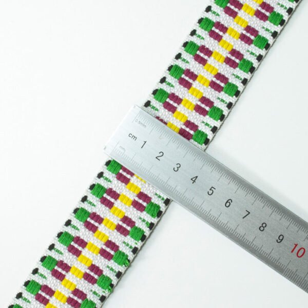 Custom Braided Decorative Wavy Webbing Trim Dress Hats Shoes Bags Ethnic Cotton Webbing Belts for Clothing Accessories
