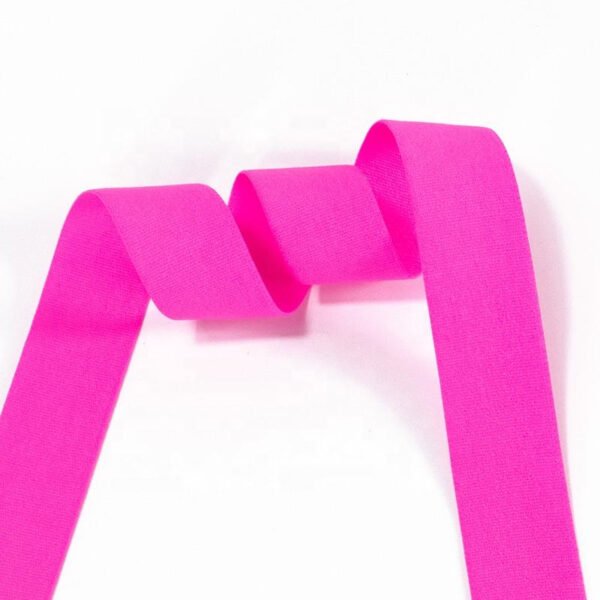 Main-04 20mm Solid Shiny Fold Over Elastic Band Multirole Spandex Ribbon Sewing Trim Underwear Bra Nylon Soft Elastic Band