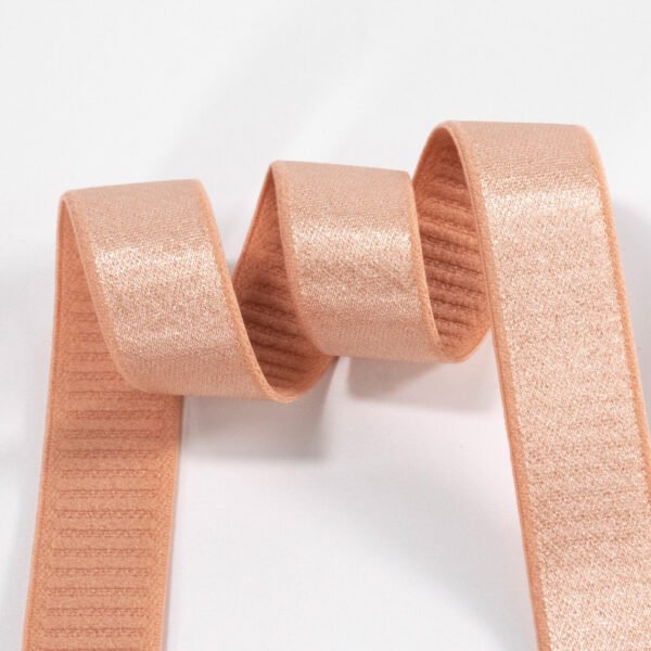 Main-04 Custom Elastic Band OEM ODM Soft Shiny Side Nylon Spandex Elastic Band Anti-slip Plush Underwear Bra Strap