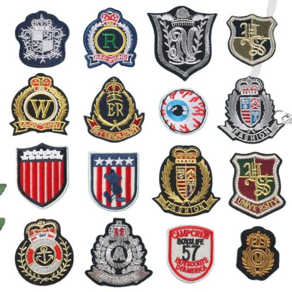 50pcs Random Assorted Styles Outdoors Embroidered Iron on Patches DIY Sew Applique Repair Patch