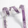 Main-05 Custom Jacquard logo Designer Braided Fluorescent Green Polyester Webbing Band for Garments Shoes Bags