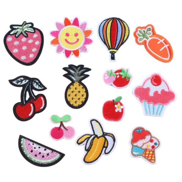 50pcs Random Assorted Styles Outdoors Embroidered Iron on Patches DIY Sew Applique Repair Patch