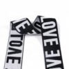 Custom Jacquard Brands logo Soft Wide Elastic Bands Knitted Woven Elastic Band Bra Double Shoulder Straps Bra Shoulder Waistband