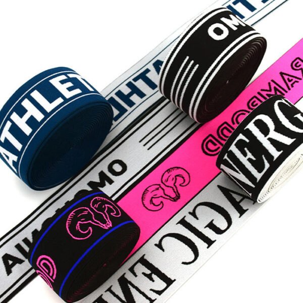 Low MOQ Custom Logo Jacquard Elastic Band for for Men Underwear Boxer Shorts Waistband Belt
