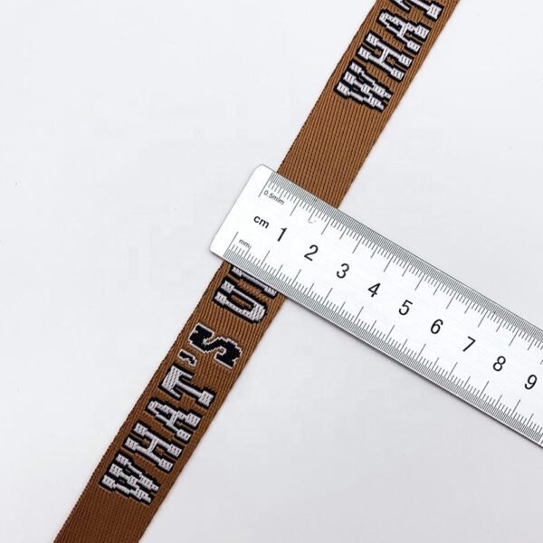 Custom Woven Jacquard Printed logo Recycled Thick Nylon Belt Webbing Strap for Dog Collar Luggage Backpack Bags Webbing