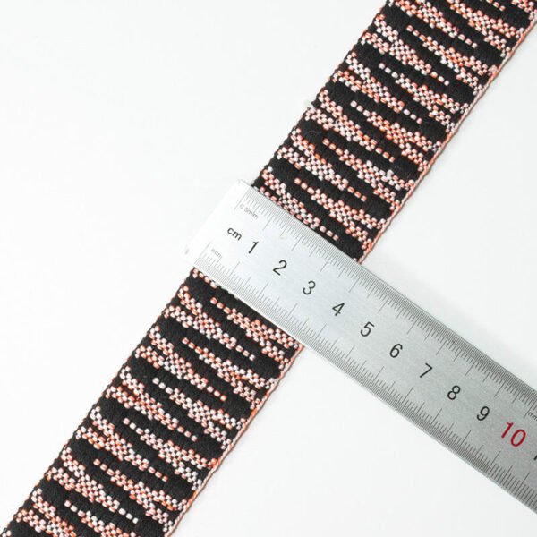 Custom Braided Decorative Wavy Webbing Trim Dress Hats Shoes Bags Ethnic Cotton Webbing Belts for Clothing Accessories