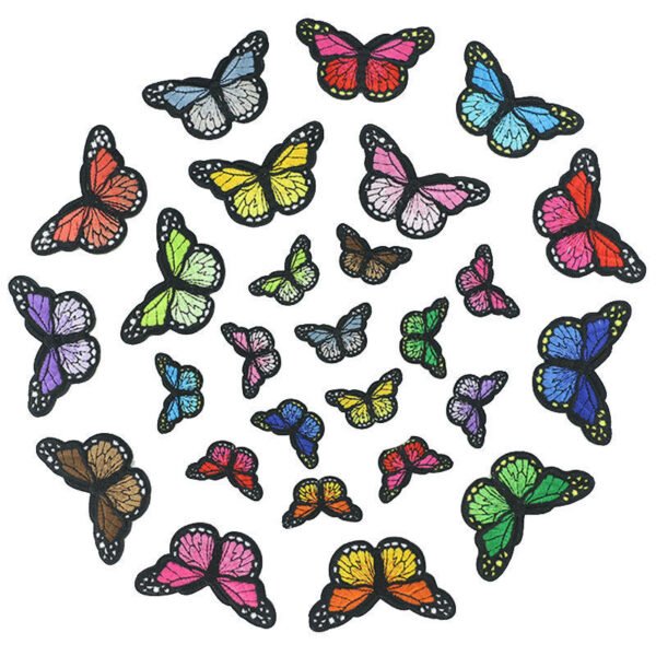 50pcs Random Assorted Styles Outdoors Embroidered Iron on Patches DIY Sew Applique Repair Patch