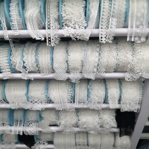 Free Samples Polyester White Embroidered Lace 3d Flower Guipure Lace Embroidery Fabric
