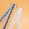 High Quality French Lace Trimming Polyester Embroidery Narrow Jacquard Stretch Lace Elastic Picot Lace