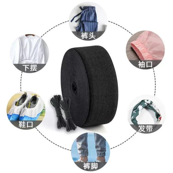 Wholesale Crochet Elastic Flat Webbing Elastic Band Polyester Latex for Bags Shoes Underwear Trousers Clothes